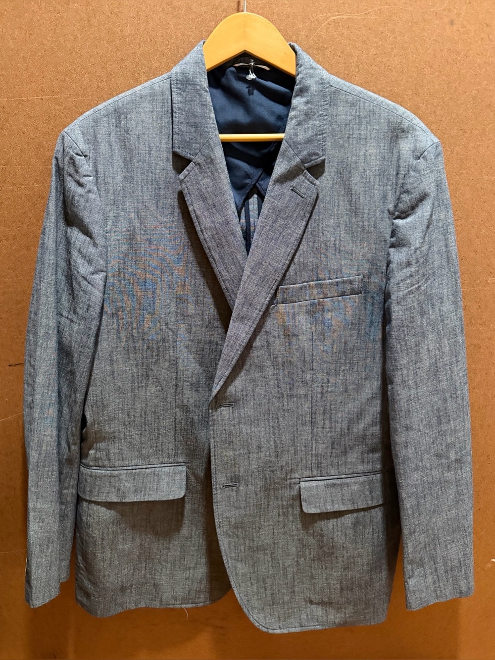 Tasso Elba Men's blue Textured Blazer - Classic Single-Breasted Jacket XL 45/47